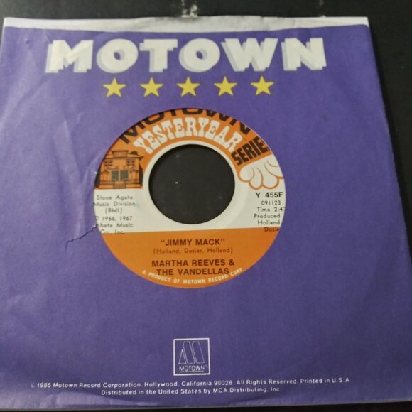 Martha Reeves & The Vandellas – Jimmy Mack NM Reissue 45RPM Motown Record 1977 - Picture 1 of 3
